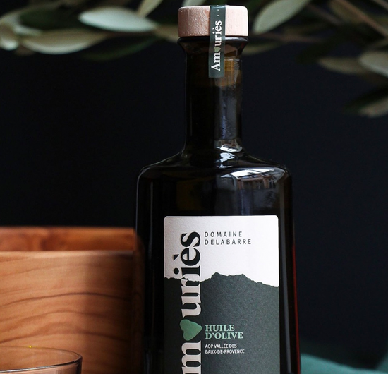 Amouriès Domaine Delabarre - Huile d'Olive Vierge AOP Vallée des Baux-de-Provence – 500 mL