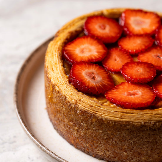 Le flan façon tarte aux fraises