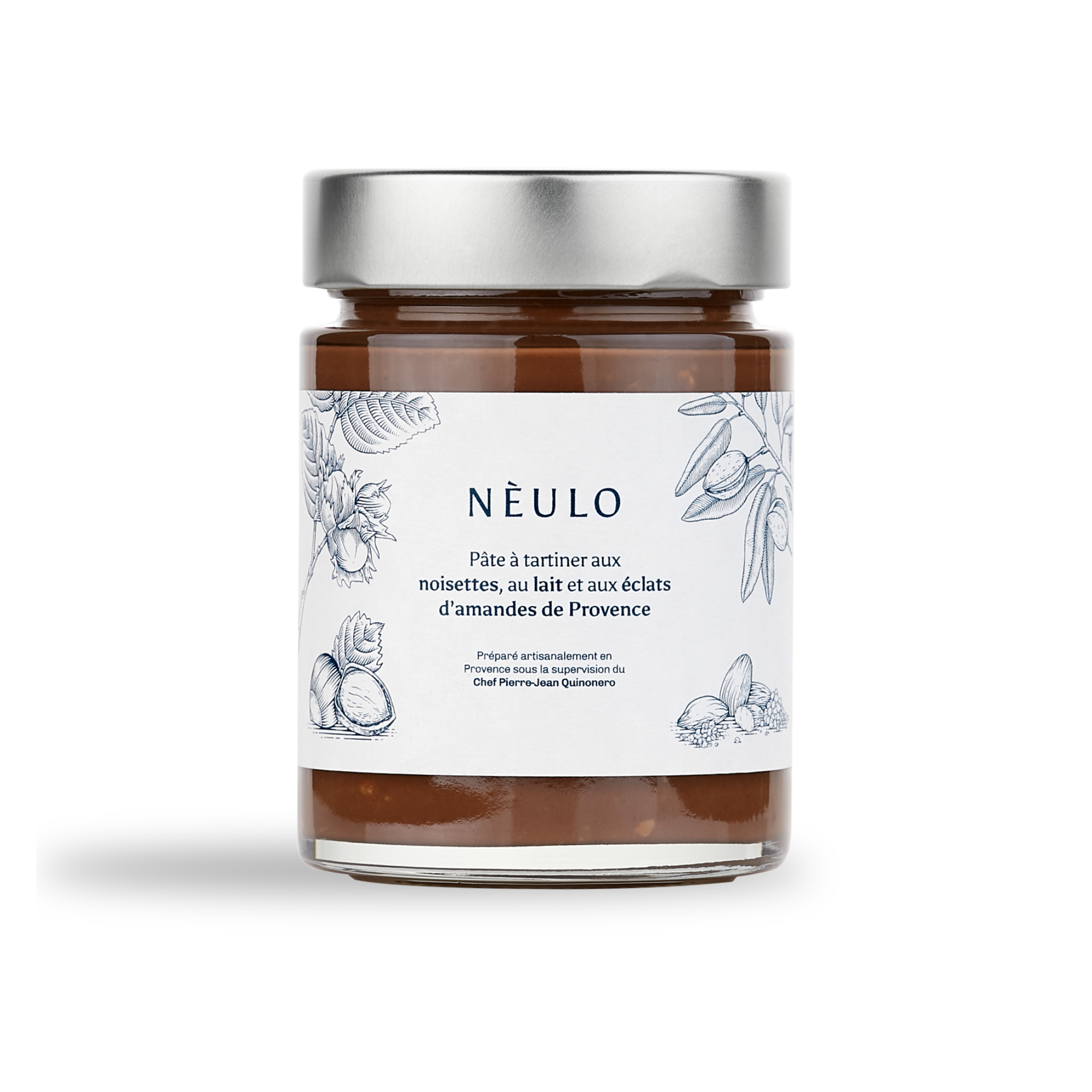 Pâte à tartiner noisettes, lait, éclats d'amandes de Provence - NÈULO –  Neulo